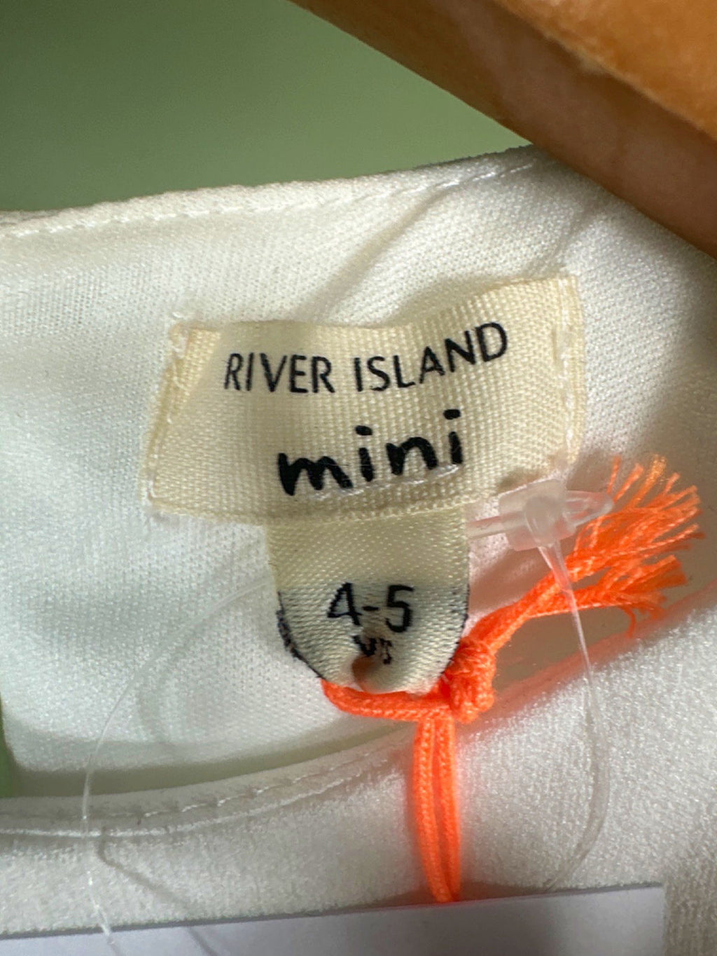 River Island White Ruffle Dress UK 4-5 Yrs