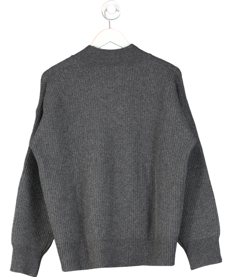Asket Grey The Mock Neck Sweater UK L