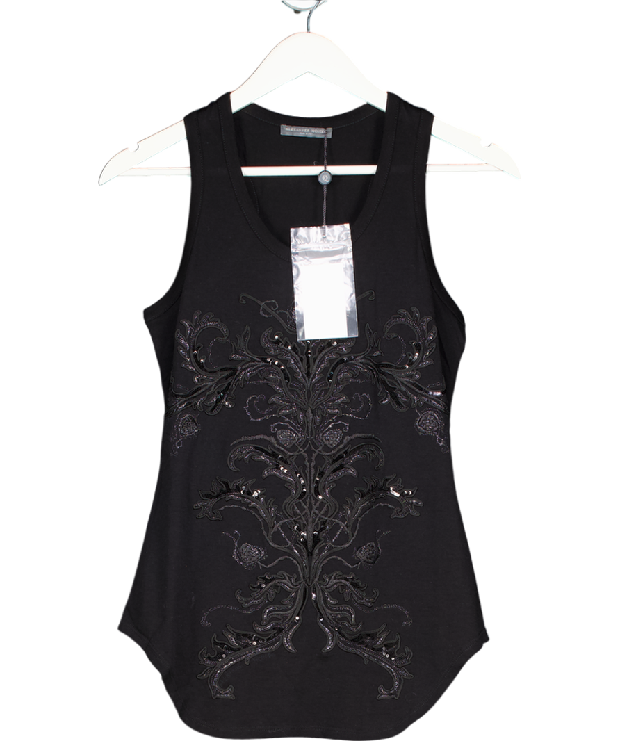 Alexander McQueen Black Embellished Vest Top UK 10