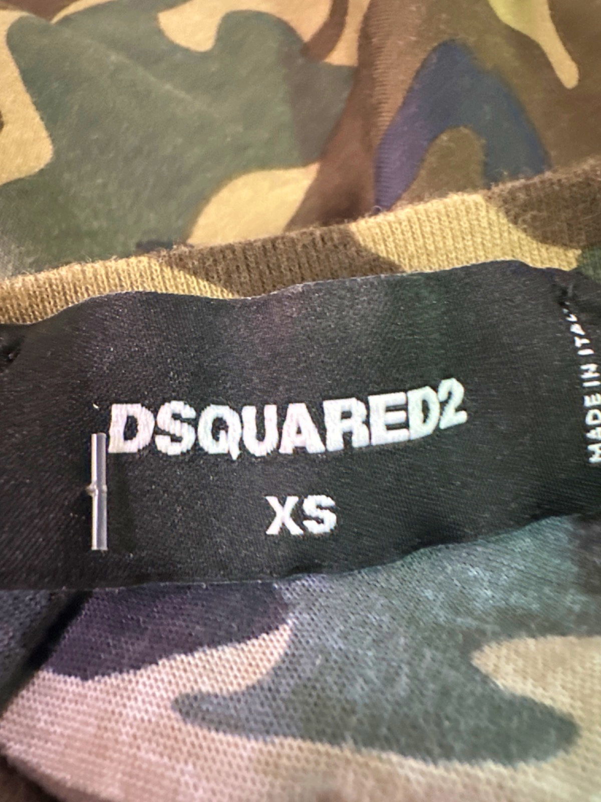 Dsquared2 Camouflage Icon Logo T-Shirt UK XS