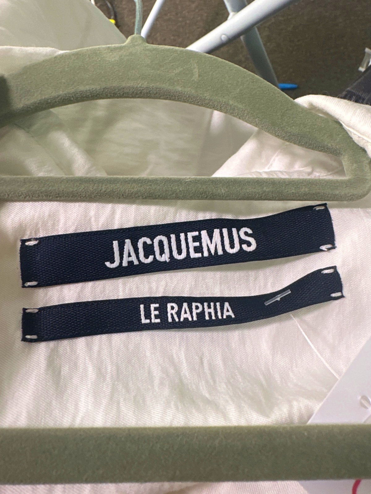 Jacquemus White Le Raphia Draped Shirt EU 38 UK 10