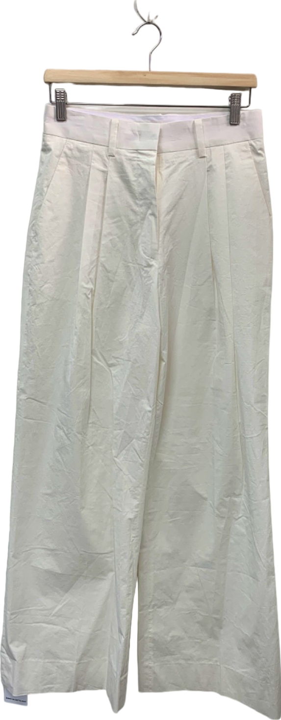 The Frankie Shop Papèr Moon White Pleated Pants SZ S/M
