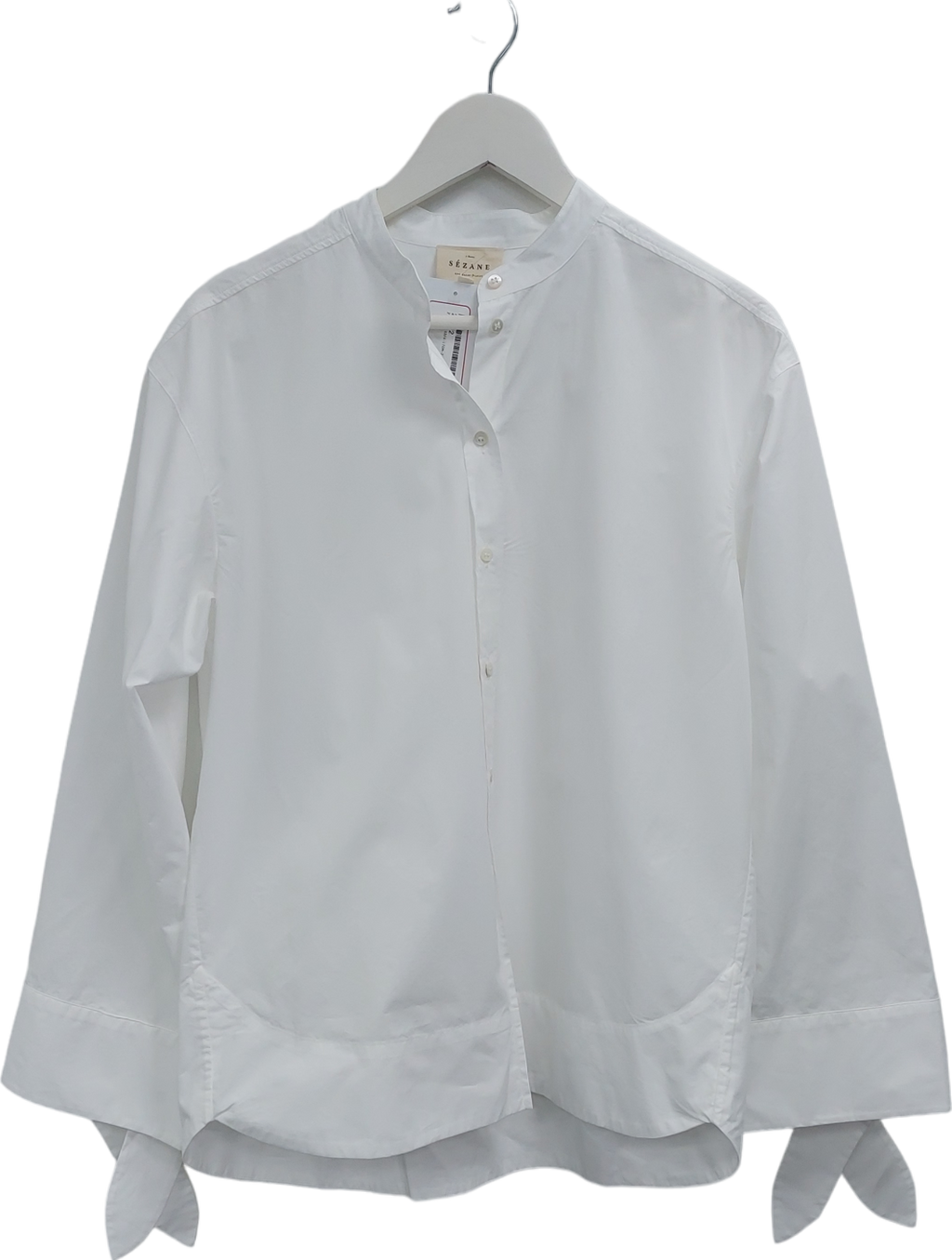 Sézane White Button-Up Shirt UK M