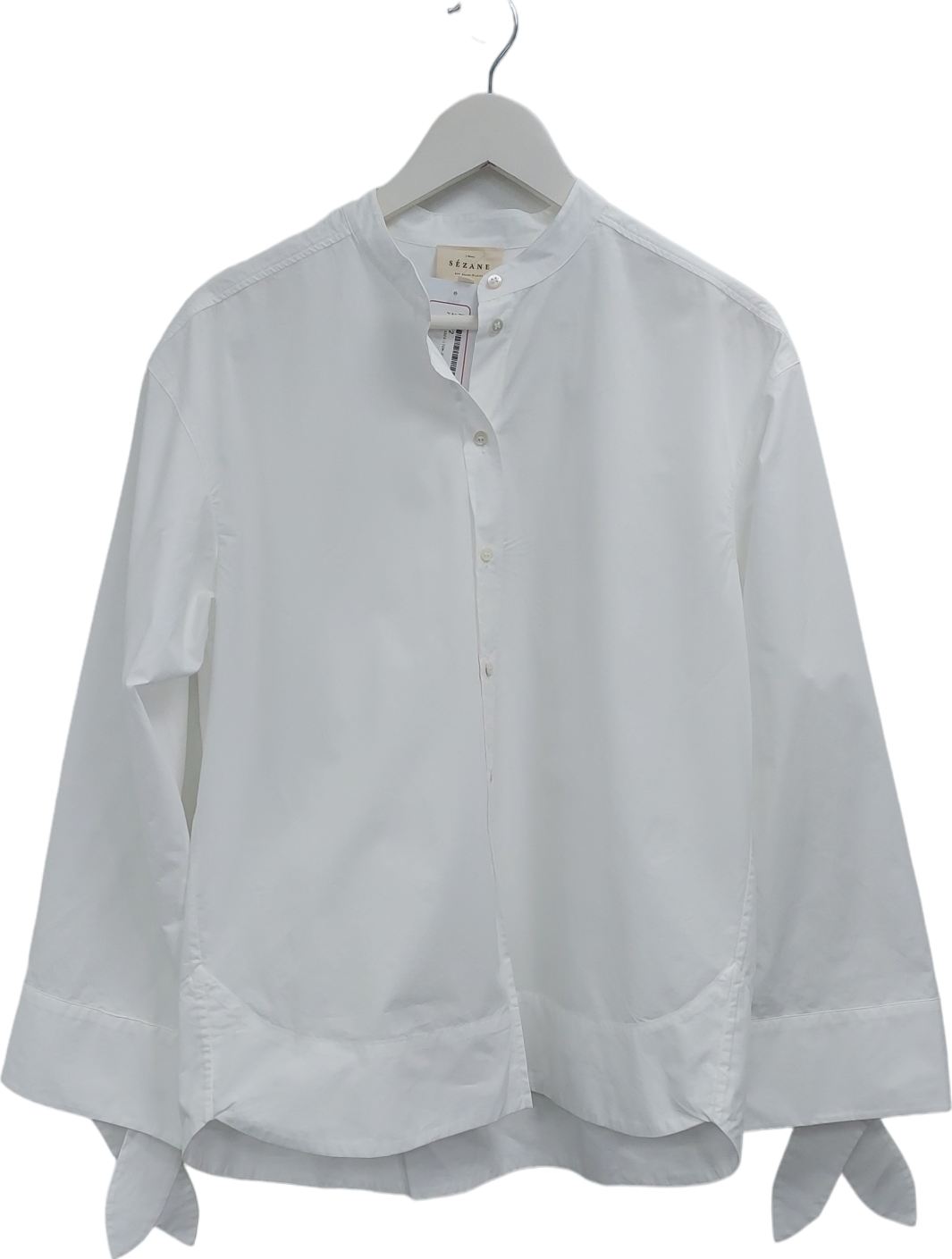 Sézane White Button-Up Shirt UK M