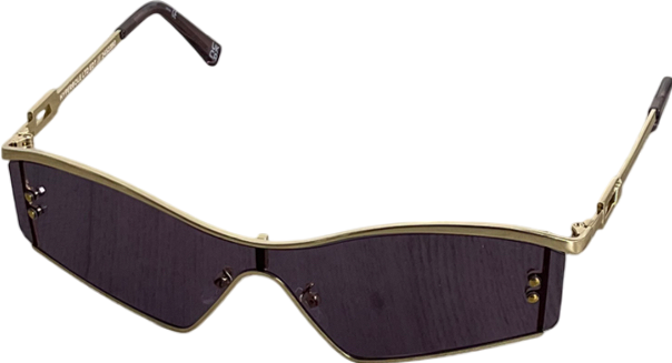 Le Specs Metallic Hyperbole Sunglasses In Gold One Size