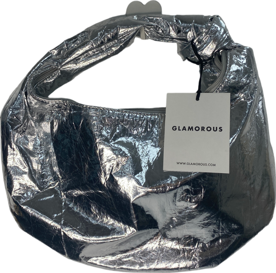 glamerous Metallic Silver Grab Bag One Size