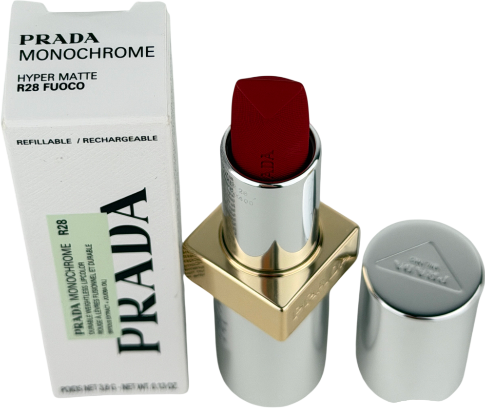 Prada Monochrome Soft Matte Lipstick R28 Fuoco 3.8g