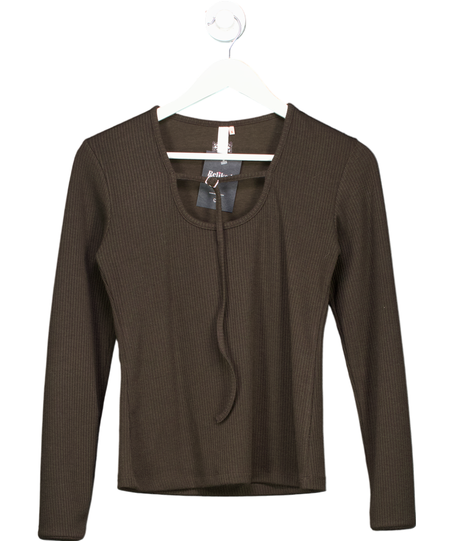 Kijun Green Belted U-neck Top UK S