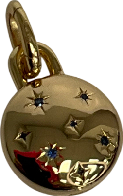 Astrid & Miyu Gold Cosmic Locket Talisman Charm In Gold One Size