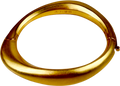 REISS Metallic Sierra Smooth Curved Hinged Bangle Bracelet, Gold One Size