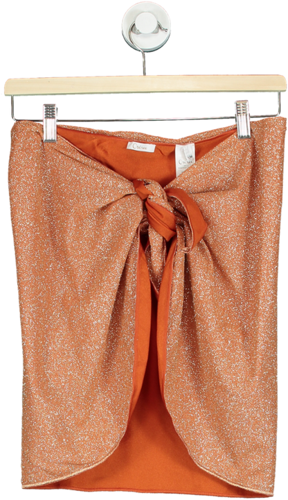 Osèree Orange Glitter Swim Skirt UK S/M