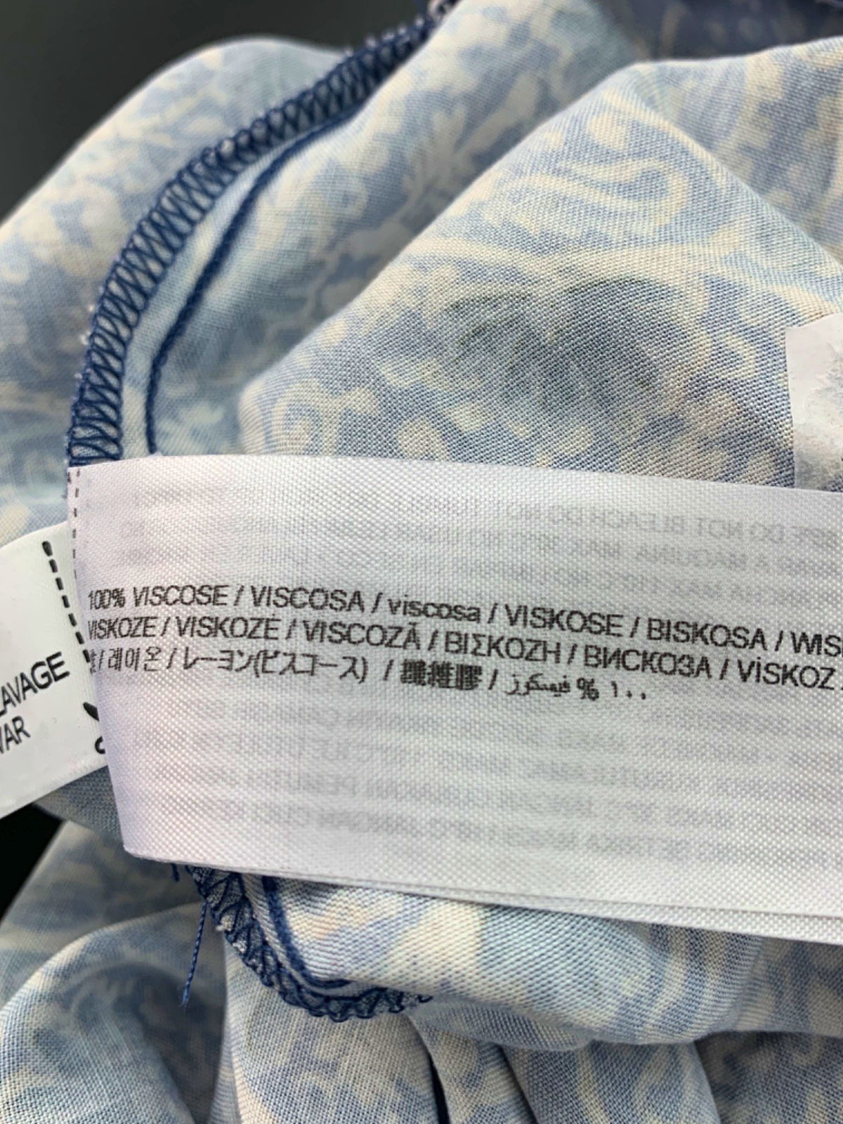 Mango Blue Floral Skirt UK S