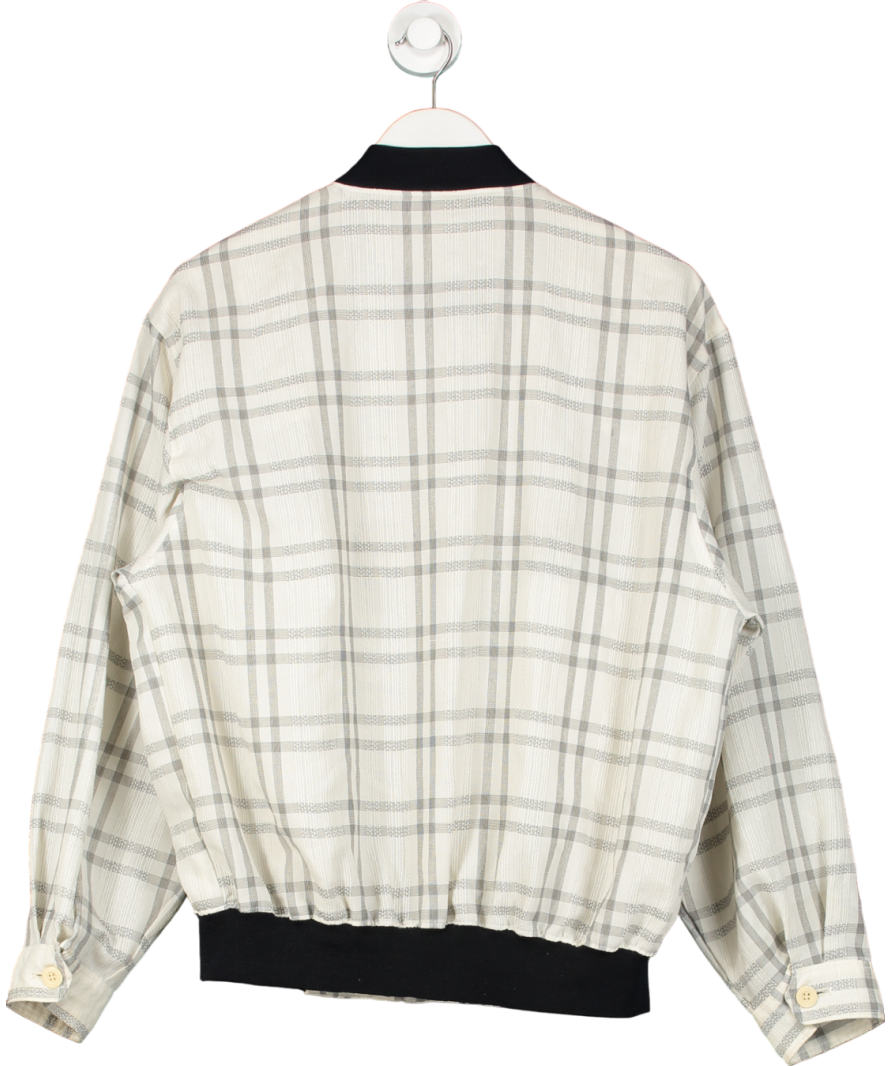 YSL Cream Vintage Bomber Jacket UK M