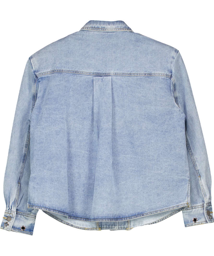 Nasty Gal Blue Eyelet Detail Denim Jacket UK 10
