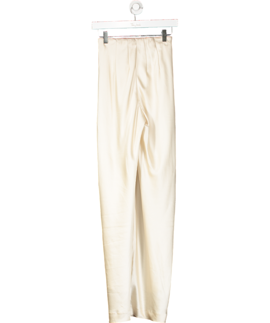Sinead Keary Cream The Sandra" - Satin Trousers UK 6