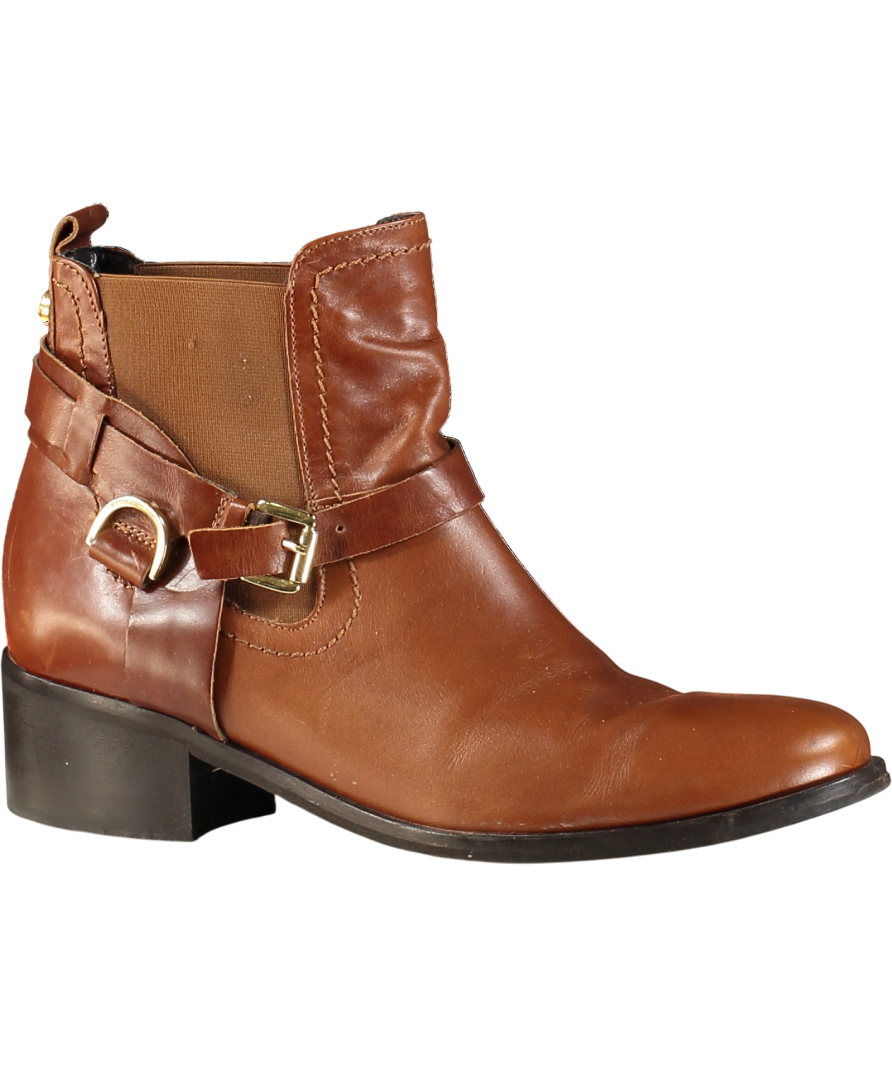 Carvela Brown Leather Ankle Boots UK 7 EU 40 👠