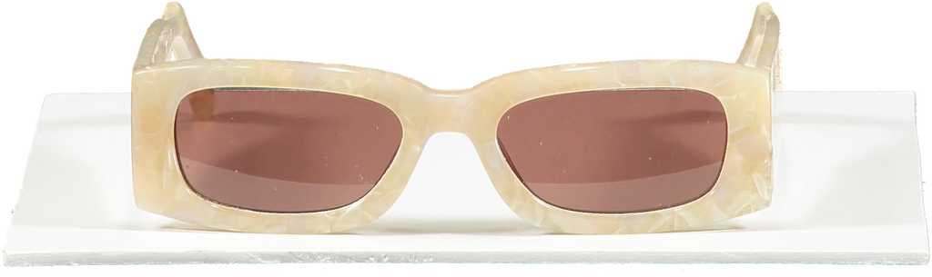 GCDS Cream Gd0020 25s Ivory Bordeaux Sunglasses