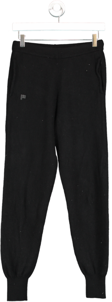 PANGAIA Black Recycled Cashmere Track Pants UK XS