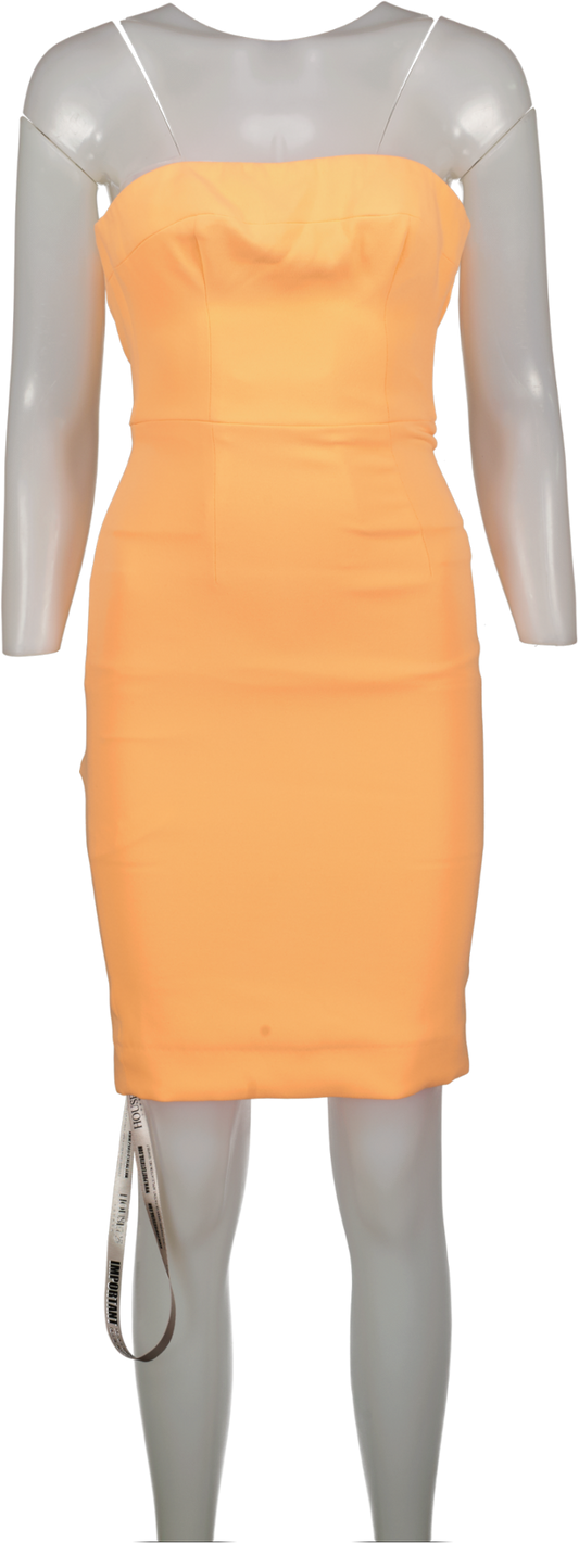 House of CB Orange Rinah Stretch Crepe Dress UK XS