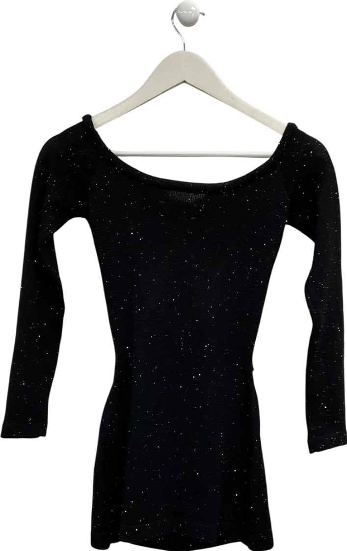 peppermayo Black Gabriela Off Shoulder Mini Dress UK S/M