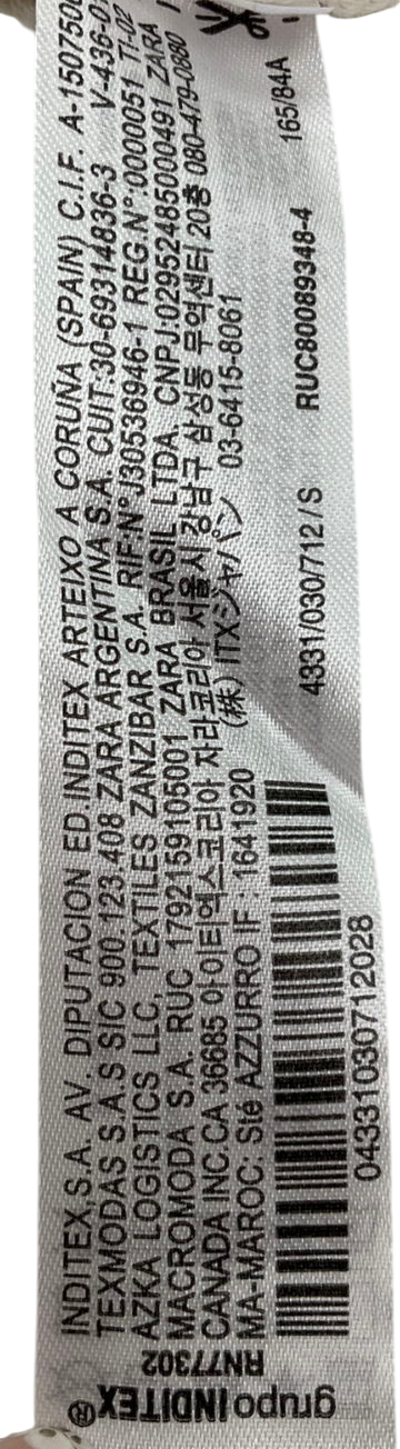 ZARA Beige Crochet Flared Arms, Backless Top UK S