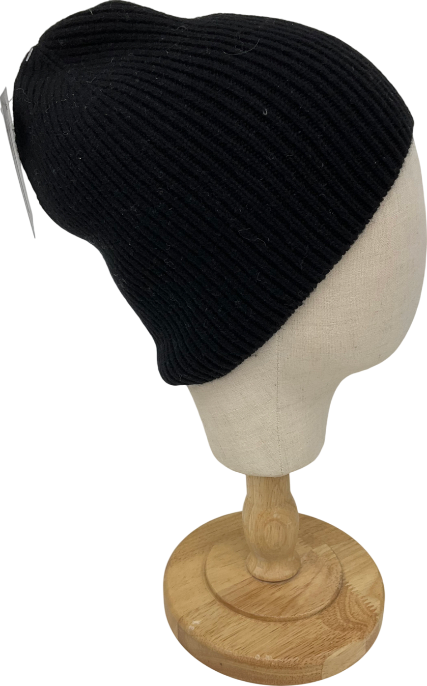 Arket Black Beanie Hat One Size