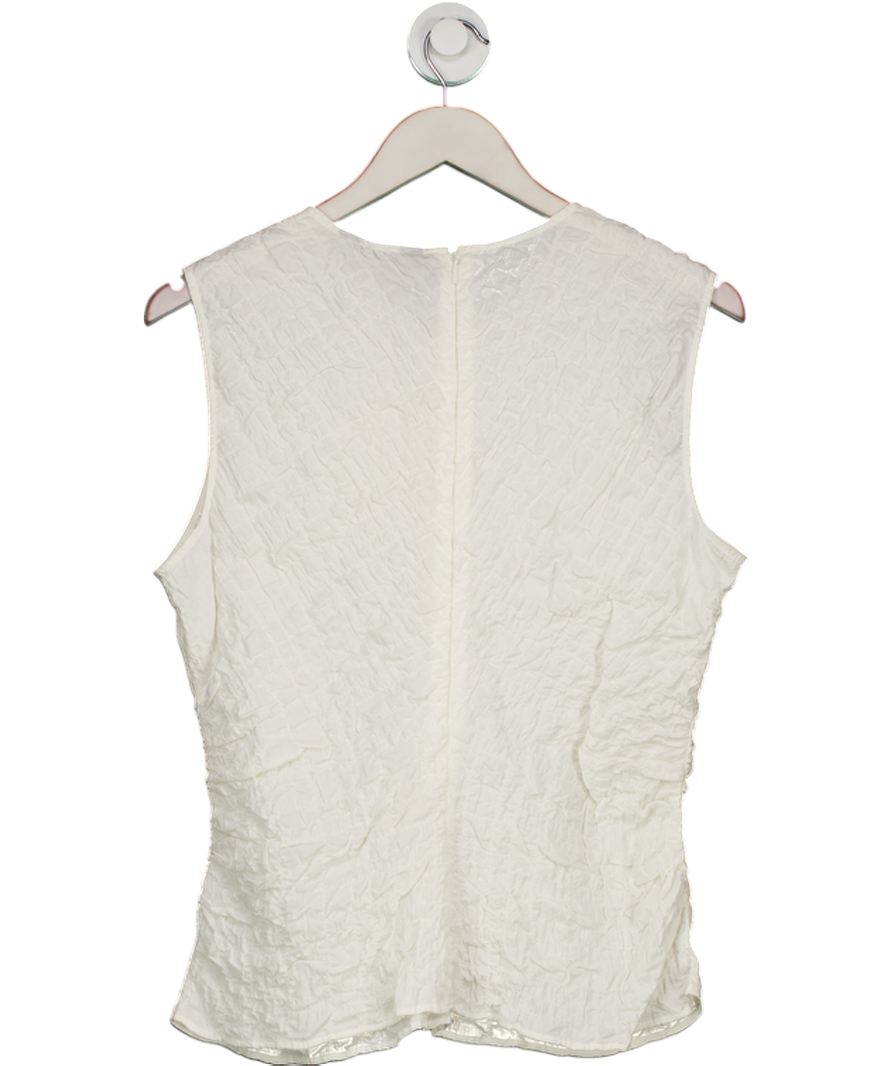Whistles White Cotton Textured Tank UK 12