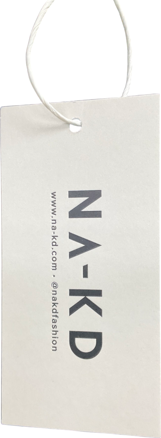 NA-KD Blue Flounce Hem Pants UK 8