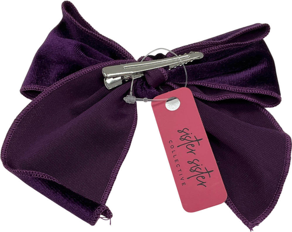 sister sister Purple Velvet Hair Clip One Size