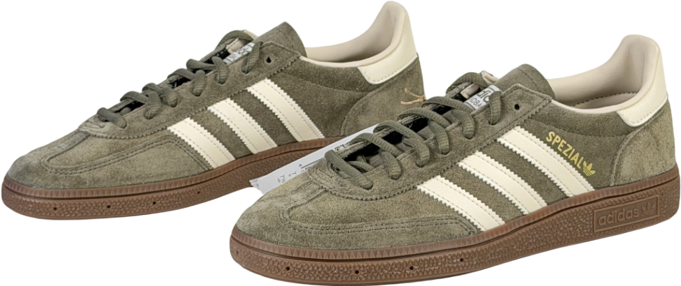 ADIDAS Handball Spezial Trainers Olive Green Strata / Off White / Gum UK 7 EU 40