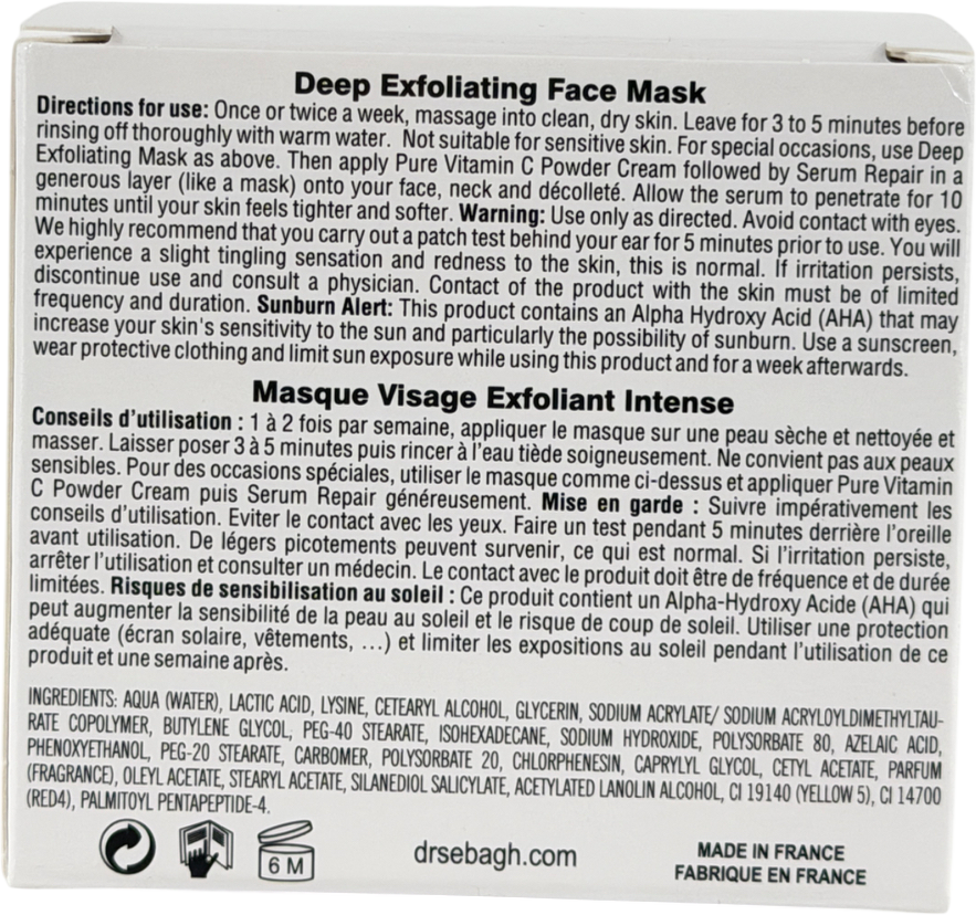 DR Sebagh Deep Exfoliating Mask 50ml