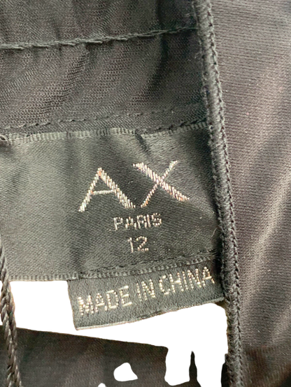 AX Paris Black Pleated Belted Jumpsuit UK Size 12