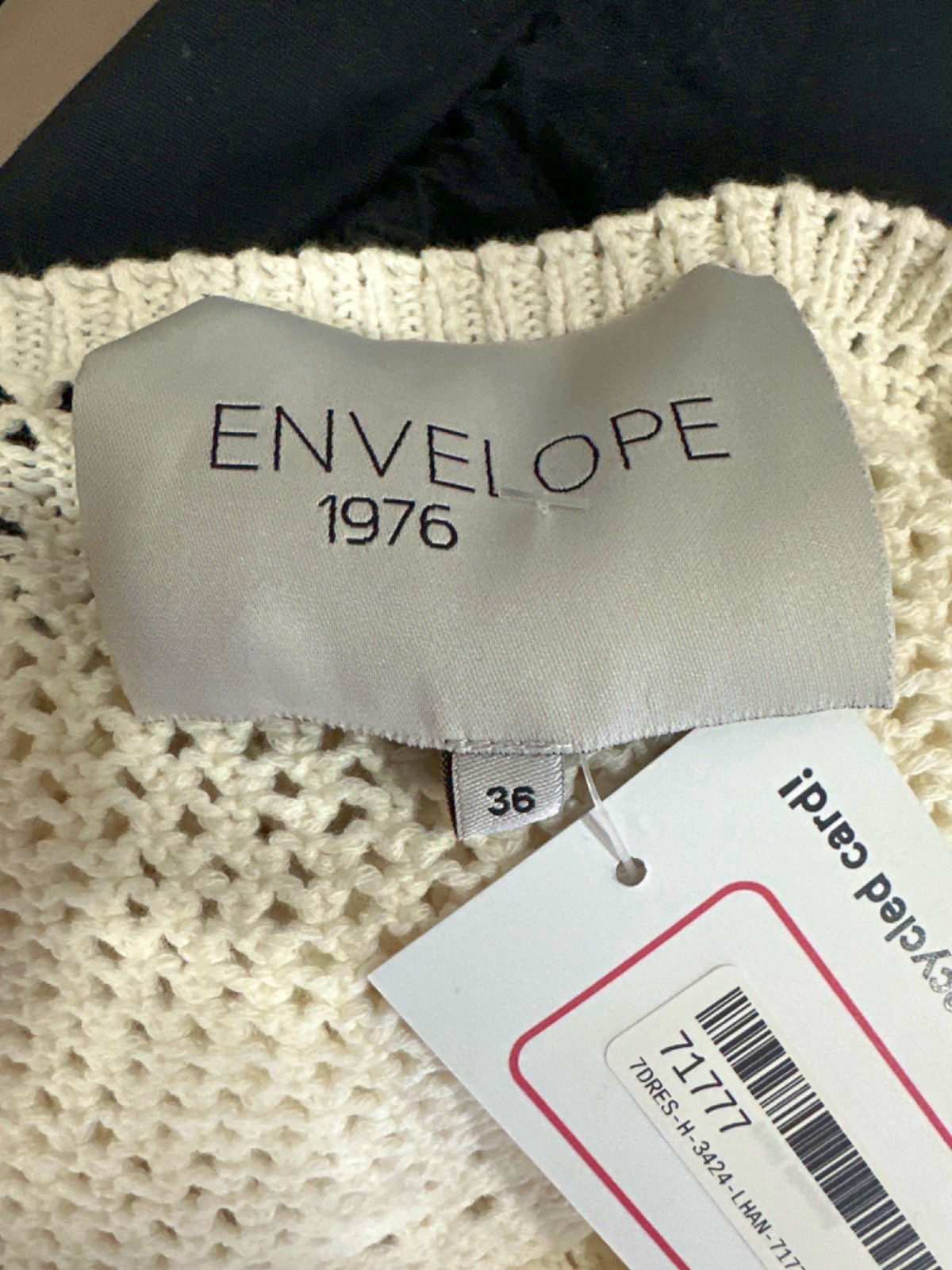 Envelope 1976 Ivory Organic cotton Glastonbury Dress UK 36