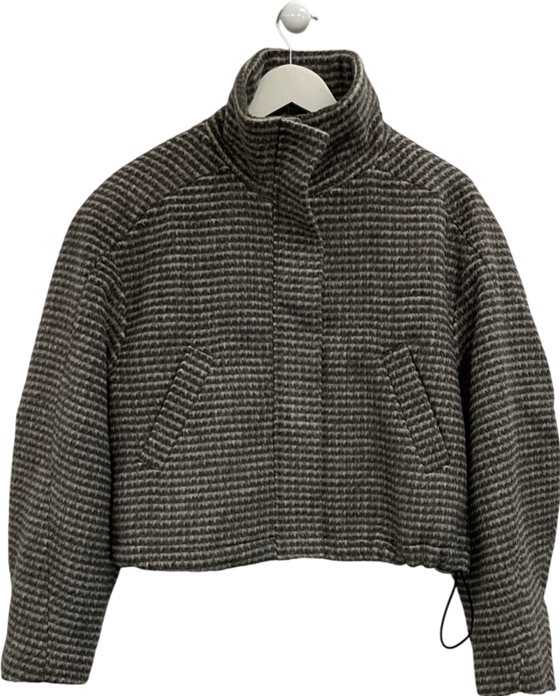 ASOS Brown Funnel Neck Formal Bomber Jacket UK S