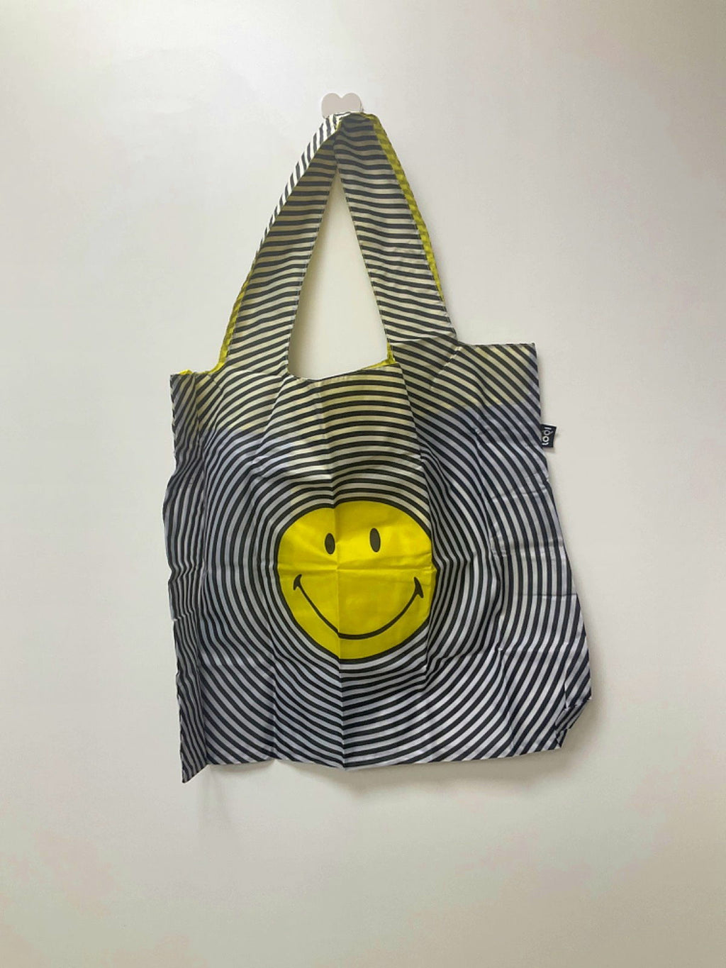 LOQI Yellow Smiley Tote Bag