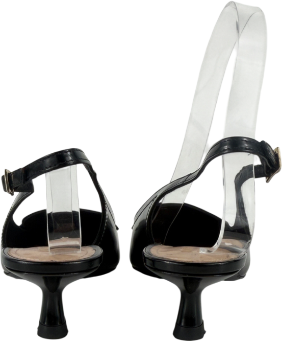 BOGGI MILANO Black Leather Slingbacks UK 3 EU 36 👠