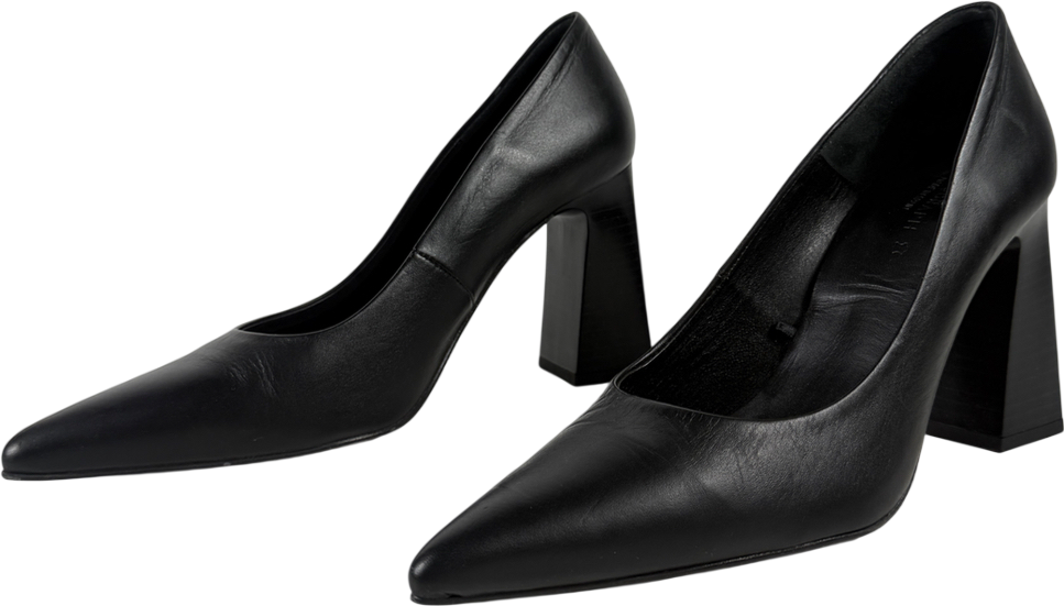 Autograph Black Pointed Block Heel Shoes UK 7 EU 40 👠