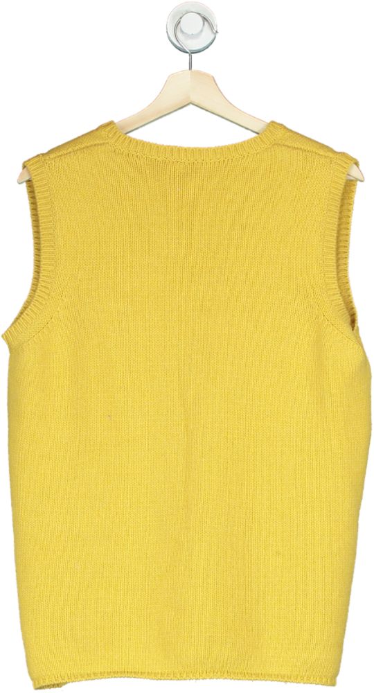Assai Yellow Cashmere Sleeveless Sweater Vest UK M