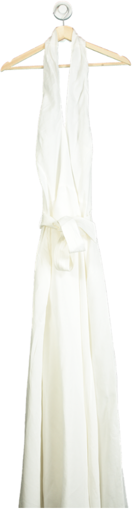 Karen Millen White Halter Neck Maxi Dress UK 10