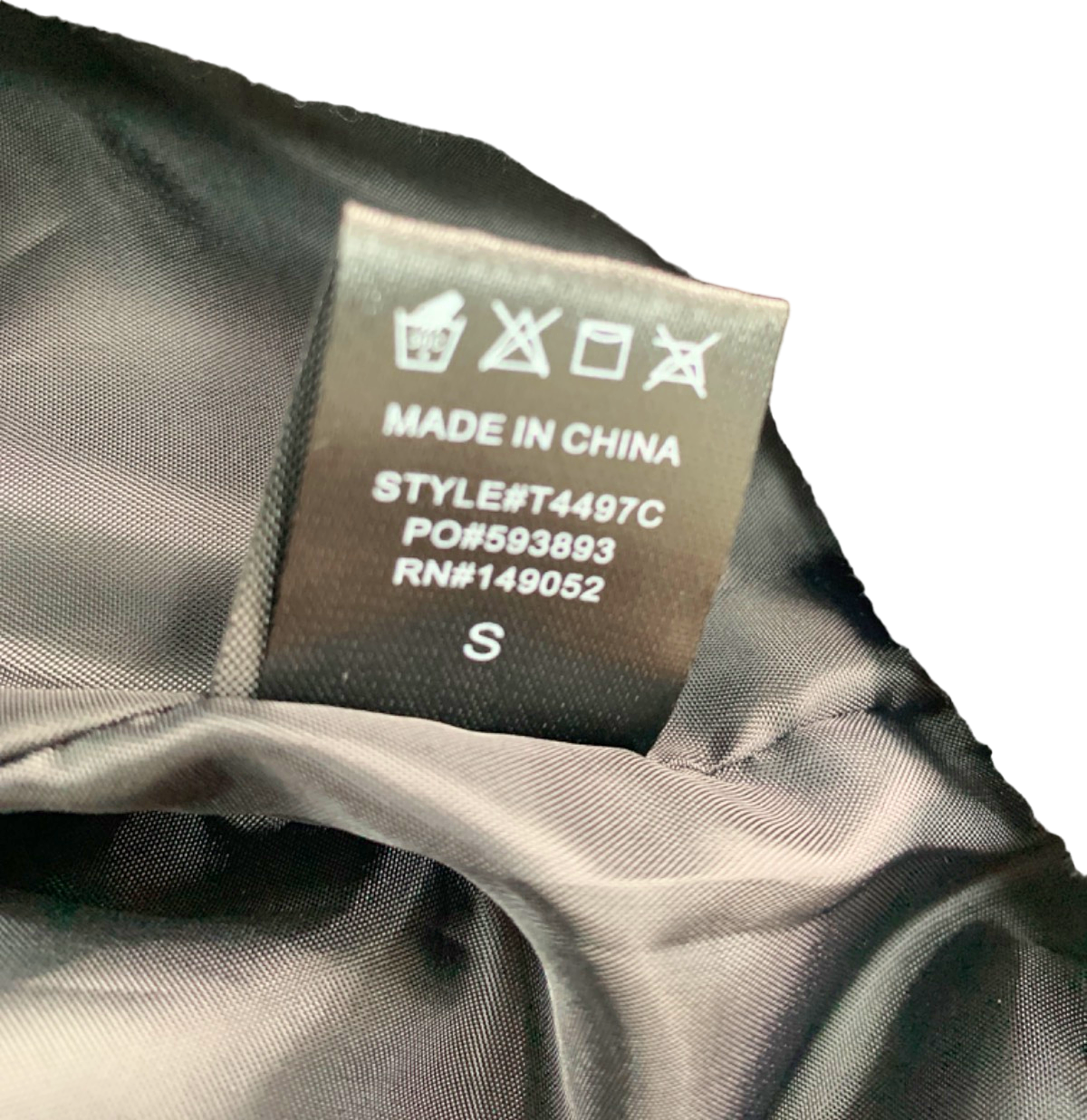 Fashion Nova Black Motor Sport Faux Leather Bomber Jacket S