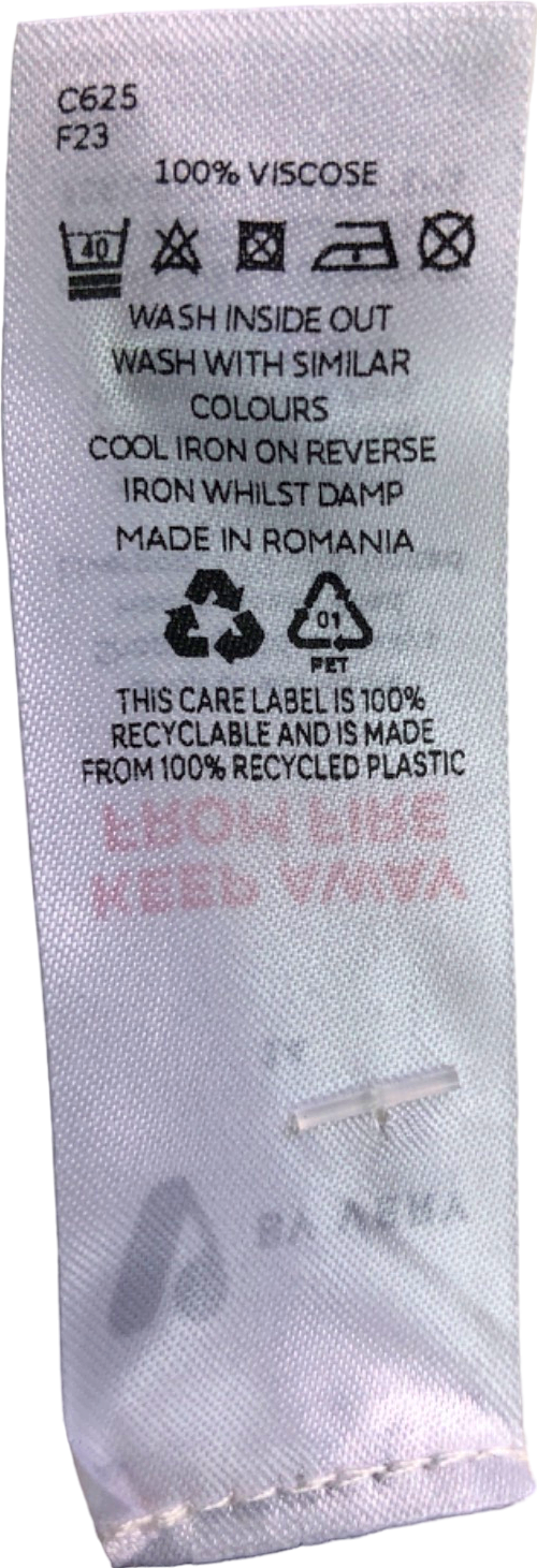 Very Black and White Geometric Print Shirt UK 14