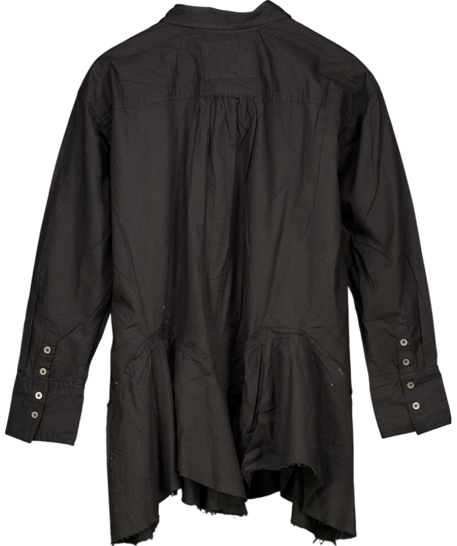 Free People Black Freya Poplin Shirt  UK XS
