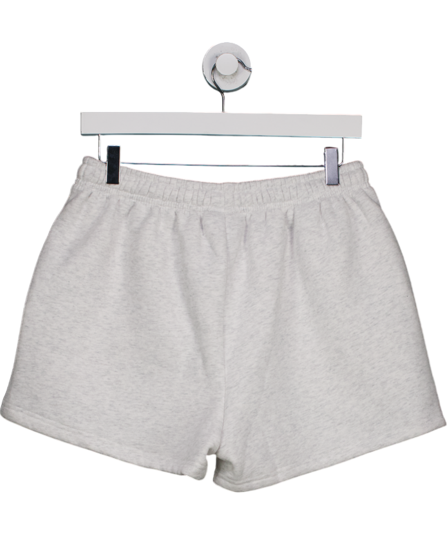 ru & rocka Grey Boxy Varsity Shorts UK S