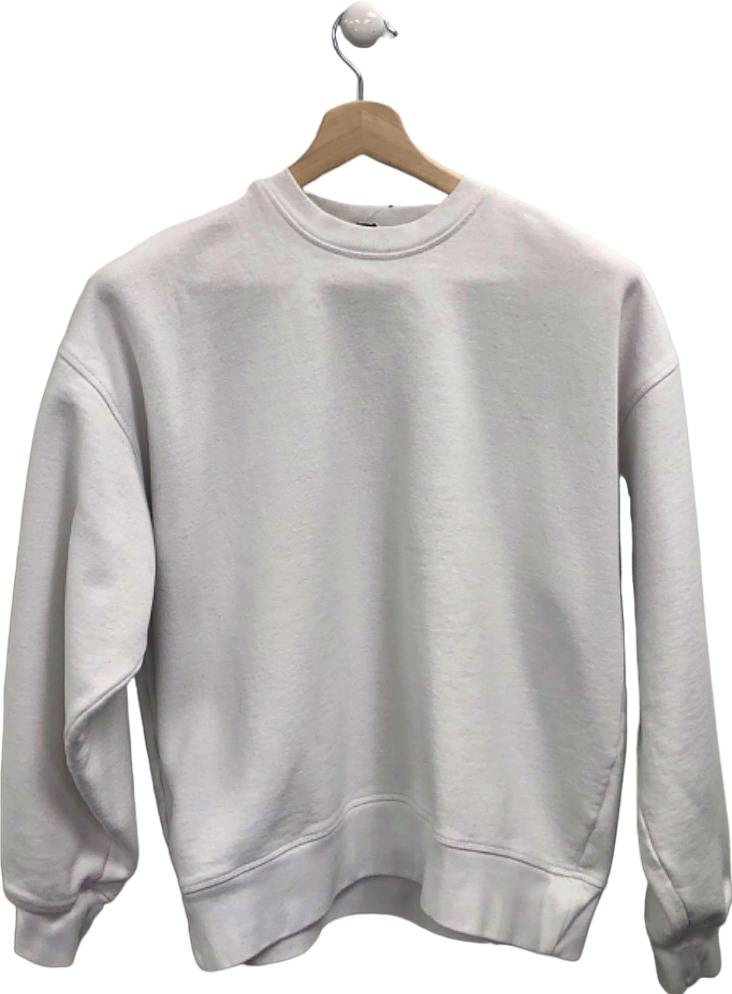 Raey White Crew Neck Sweatshirt UK 10