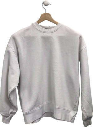 Raey White Crew Neck Sweatshirt UK 10