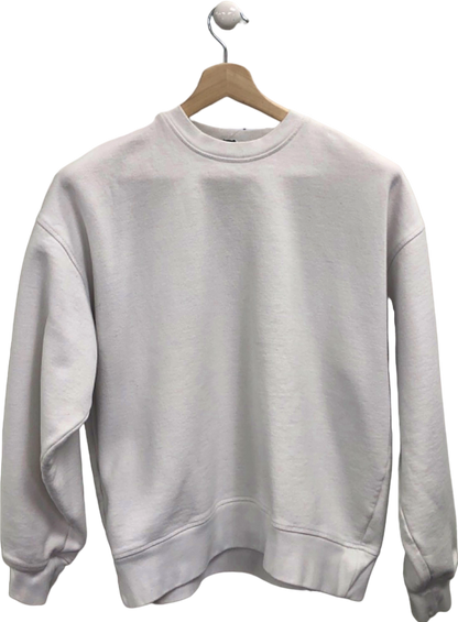 Raey White Crew Neck Sweatshirt UK 10