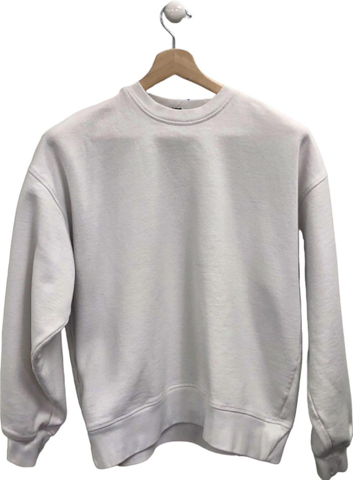 Raey White Crew Neck Sweatshirt UK 10