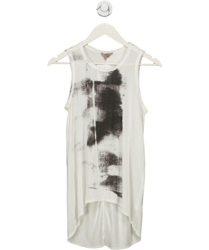 Helmut Lang White Abstract Print Vest UK S