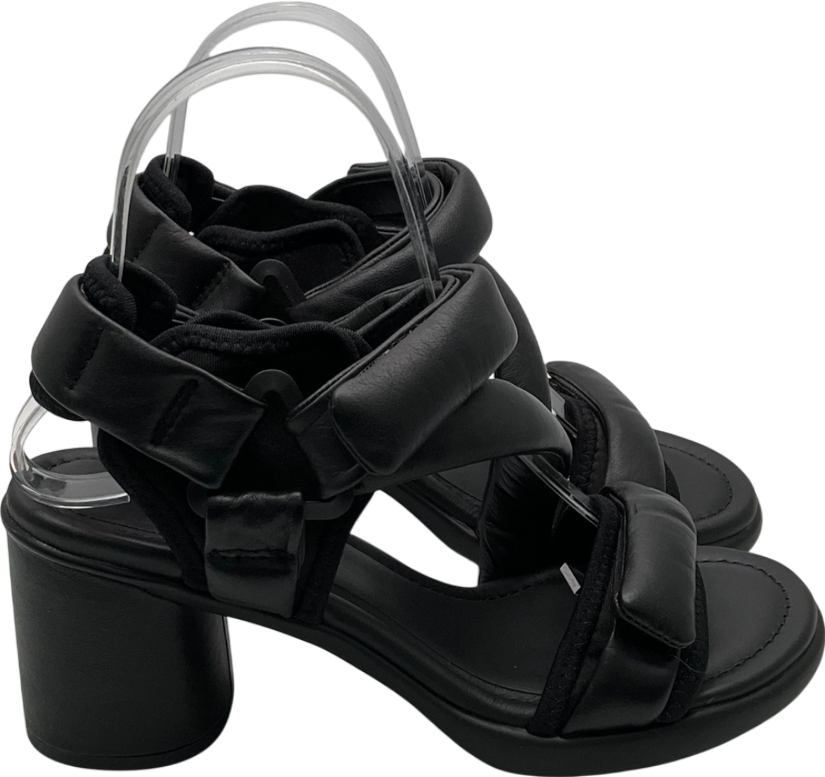 ecco Black Leather Heeled Strappy Sandals UK 4 EU 37 👠