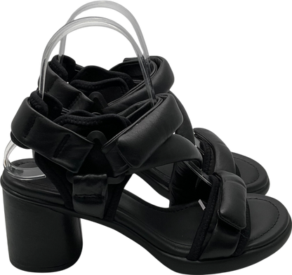 ecco Black Leather Heeled Strappy Sandals UK 4 EU 37 👠